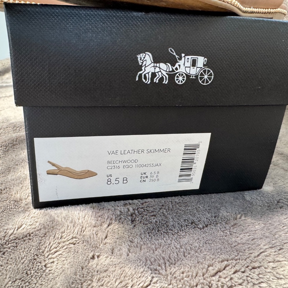 Coach Vae Leather Skimmer Slingbacks – Size 8.5B - Picture 5 of 6